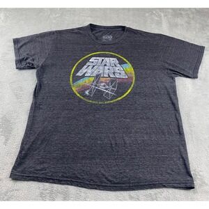 Star Wars Tie Fighter Circle T Shirt Heather Gray Men's Size Large LG